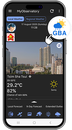 Click “GBA Weather” icon