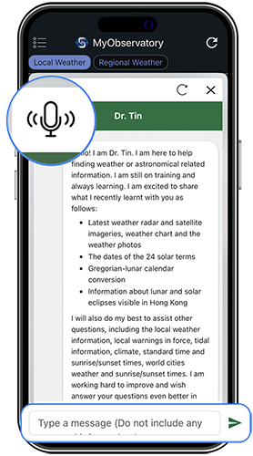 Using text or voice input to obtain the latest weather information